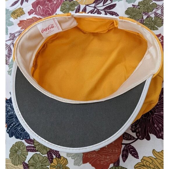Coca Cola Salesman Delivery Driver‎ Hat Cap Cluster Group Vintage 80s Yellow - Picture 6 of 7